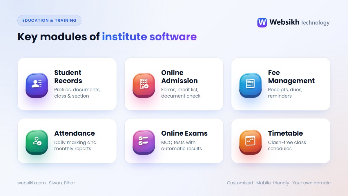 Key modules of a school and college management system